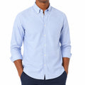 Camicia uomo taglia L azzurro chiaro a maniche lunghe con colletto button down