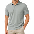 Polo uomo taglia M in tessuto grigio con taschino stile casual